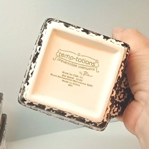 Old World Black by Temp-Tations by Tara individual square baker. Set: 4 - Picture 6 of 8